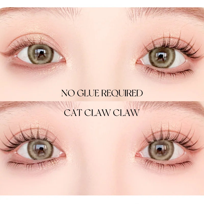 Self-Adhesive Lash Clusters Kit No Glue Individual Lashes Soft Idol False Eyelashes for Natural Volume Reusable Makeup Essential