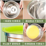 Salad Bowl Mixing Bowls with Lids and Non Slip Bases Stainless Steel Mixing Bowls Set for Baking Nesting Storage Bowls