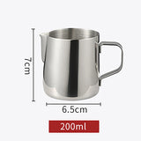 Stainless Steel Milk Frothing Pitcher Espresso Steam Coffee Barista Craft Latte Cappuccino Milk Cream Cup Frothing Jug Pitcher