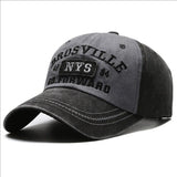Men's Baseball Cap Casual Do Old Washed Cotton Alphabet Embroidered Caps Curved Roof Dome Sun Protection Hats
