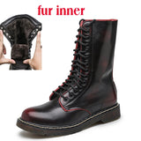 Men's Mid-calf Boots High Tube Work Boots Couples Outdoor Motorcycle Boots Large Size Women's Boots Winter Plush Cotton Boots