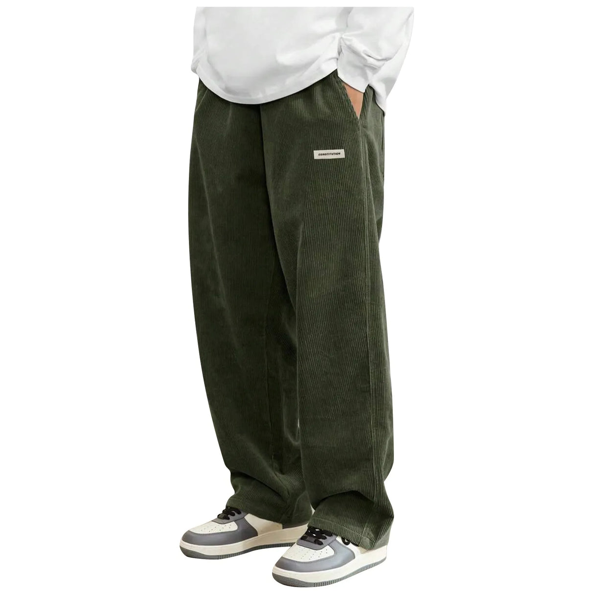 Corduroy Pants Men Clothing Sweatpants Loose-Fit Casual Pants Man Baggy Hosen Regular Length Trousers Men Cargo Pants Women