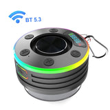 Portable Waterproof Bluetooth Shower Speaker with Suction Cup  IPX7 Waterproof Stereo Subwoofer FM Radio for Bathroom Party