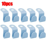 50/5Pcs Clothes Hanger Hooks Space Saving Closet Connector Hook Cascading Hanger Plastic Extender Clips Wardrobe Coat Organizer