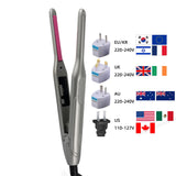 Hair Straightener Curler Professional Ceramic Coating Thinnest Plate Pencil Flat Irons For Short Hair Men's Beard Stylling Tool