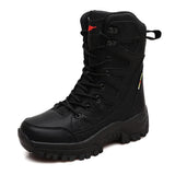 Winter Warm Plush Fur Snow Boots Waterproof Men's Boots Outdoor Non-slip Work Boots Combat Desert Boots Motorcycle Boots