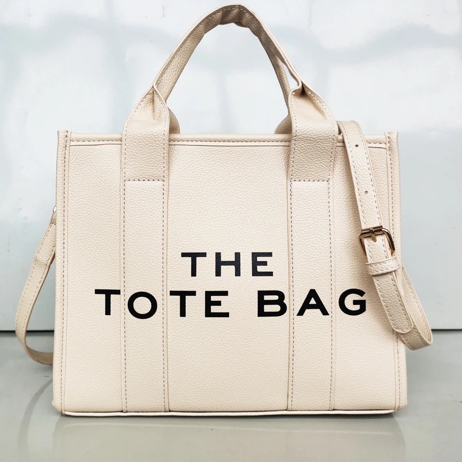 THE TOTE BAG Fashion New Women's Tote Bag One Shoulder Crossbody Handbag Beige Bag