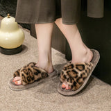 Women's Fuzzy Open-Toe Slippers Spring&Fall- Plush House Slides for Indoor, Cozy Non-Slip Bedroom Shoes for Ladies& Couples