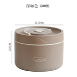 Insulated cooking pot, stackable stainless steel bento box, microwaveable stainless steel container, lunch box