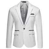 2025 Men's Formal Office Blazer Jacket Suits Solid Fashion Wedding Dress Suit Jacket Coat Male Oversized Casual Blazer Hombre