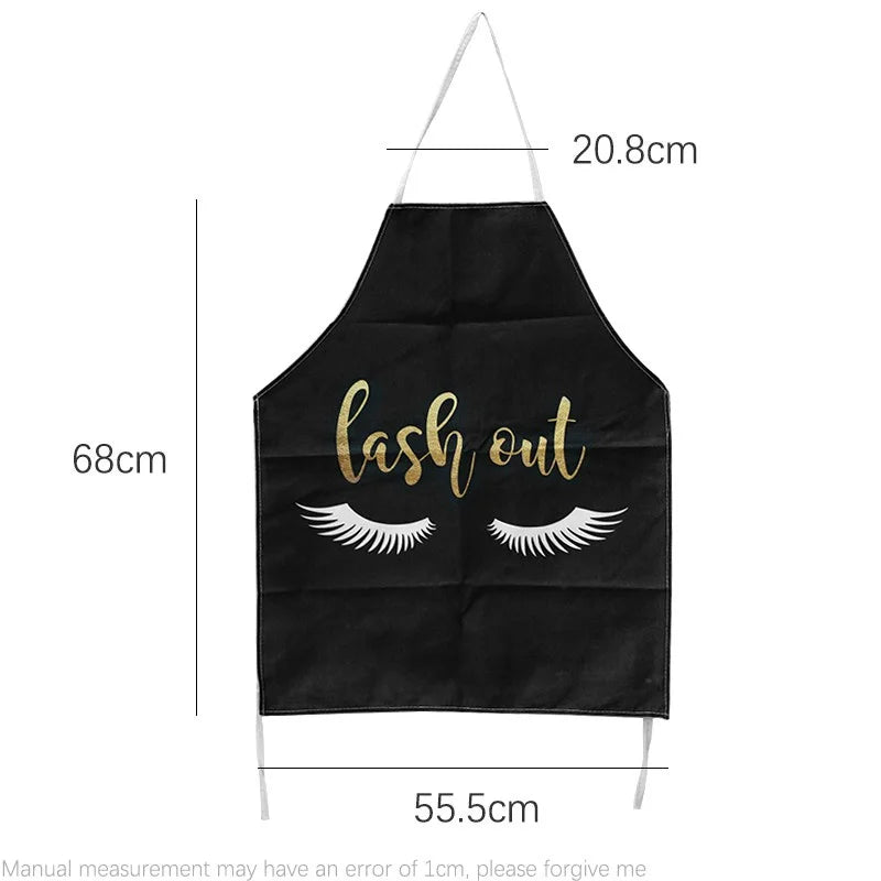 Eyelash Extension Cleaning Aprons Professional Bronzing Eyelash Pattern Apron Grafting False Eyelashes For Adult Makeup Tools