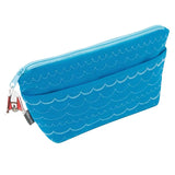School Supplies Storage Bag with Whimsical Aquatic Art; Creative Large Capacity Cartoon Oceanic Cosmetic Pouch