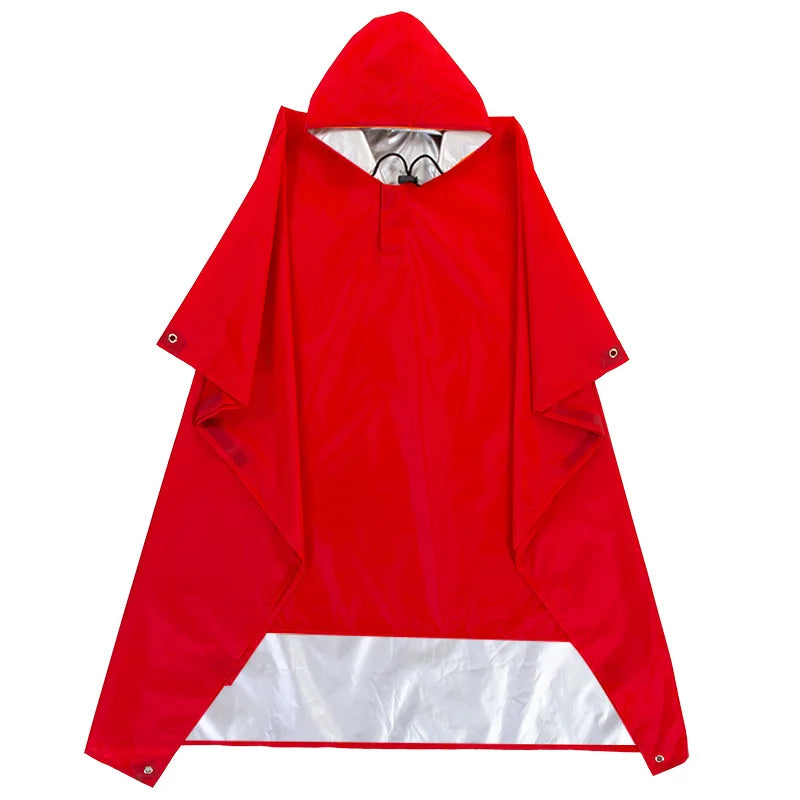 3 in 1 Waterproof Adult Long Raincoat Women Men Rain Coat Jacket Hooded Poncho for Outdoor Hiking Travel Fishing Rainwear Suit