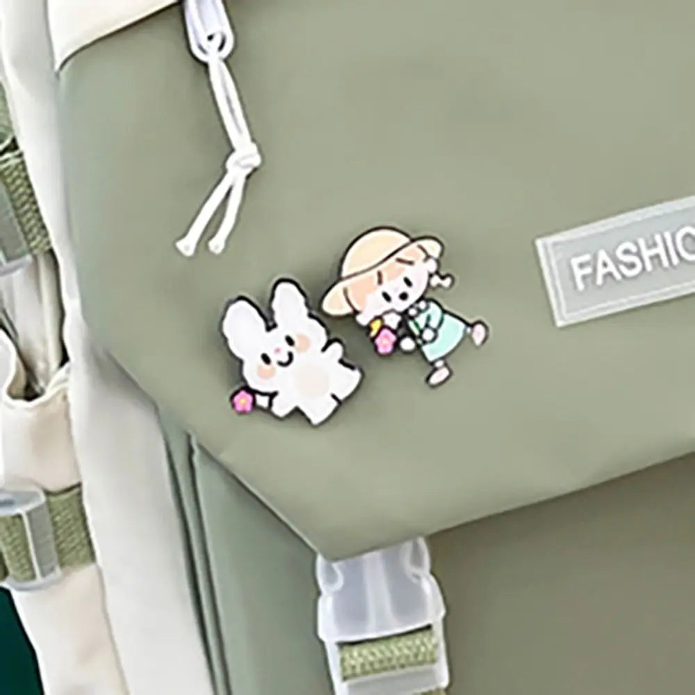 Large Capacity Nylon Book Bag Waterproof Teenage College Backpack Fashion School Bag Cute Girls Boys Travel Backbag College Bag