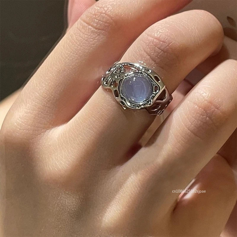 Cute Sweet Fashion Ring for Women Hip Hop Irregular Stone Rings Butterfly Animal Shape Finger Rings Vintage Ring for Women