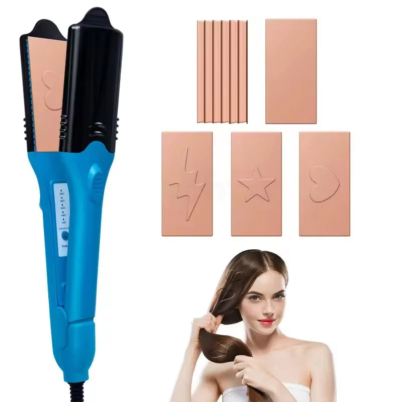 Electric Hair Straightener Fashionable Design Style Shape Flat Iron LED Straightener Fun Shape 3d Image Hair Crimper