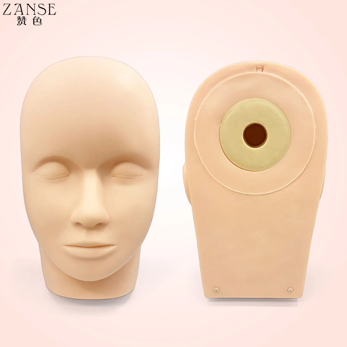1pc Fake Head Mould Mannequin Head Training Makeup Model Rubber Eye Facial Eyelash Eyelash Extension Makeup Practice Heads