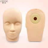 1pc Fake Head Mould Mannequin Head Training Makeup Model Rubber Eye Facial Eyelash Eyelash Extension Makeup Practice Heads