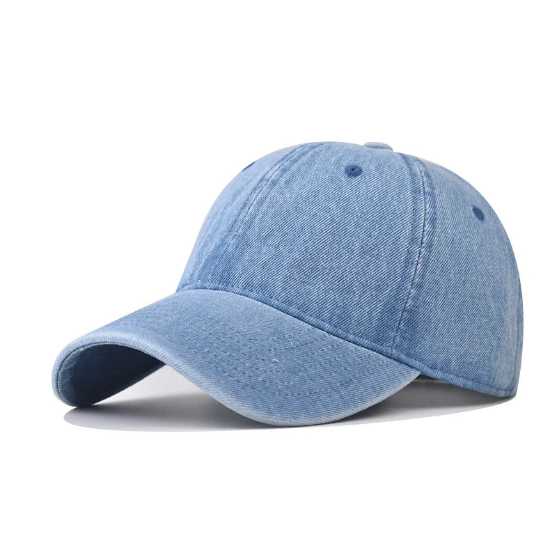 denim baseball cap for men women spring summer cap letters embroidery