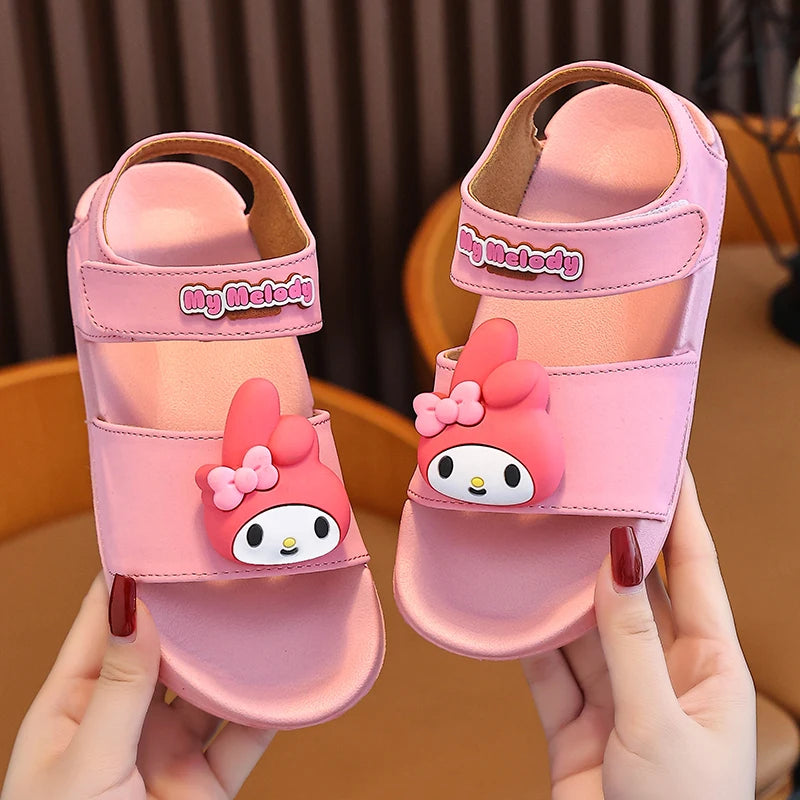 Sanrio new girls' sandals Summer outdoor non-slip children's beach shoes