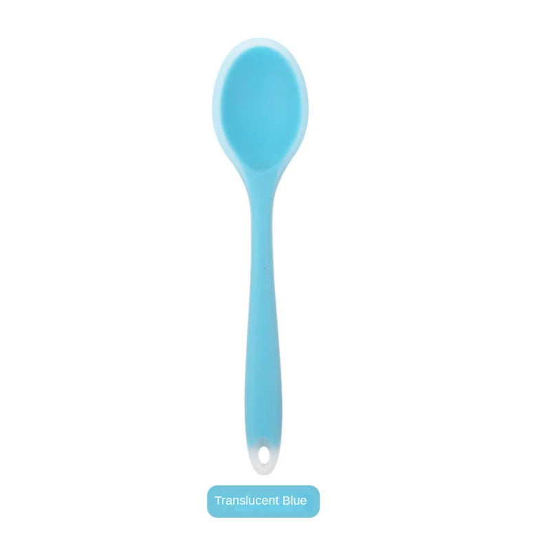 Silicone Spoon Integrated Rice Spoon Multicolor Silica Gel Salad Spoon Cake Baking Spoon Kitchen Cooking Spoon Kitchen Tools