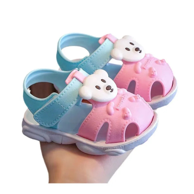 Boys' sandals children's summer indoor soft soled baby anti  cartoon shoes