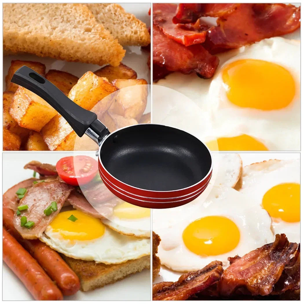 12cm/14cm/16cm/18cm Mini Frying Pan Non-Stick Steel Frypan Pot Saucepan Random Color For Cookware Kitchen Cookware