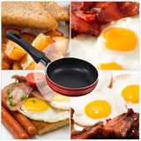 12cm/14cm/16cm/18cm Mini Frying Pan Non-Stick Steel Frypan Pot Saucepan Random Color For Cookware Kitchen Cookware