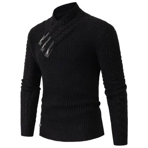 Long-sleeved Knit Sweater for Men, European and American Plus Size Sweater, Loose, Goes with Everything, Autumn and Winter