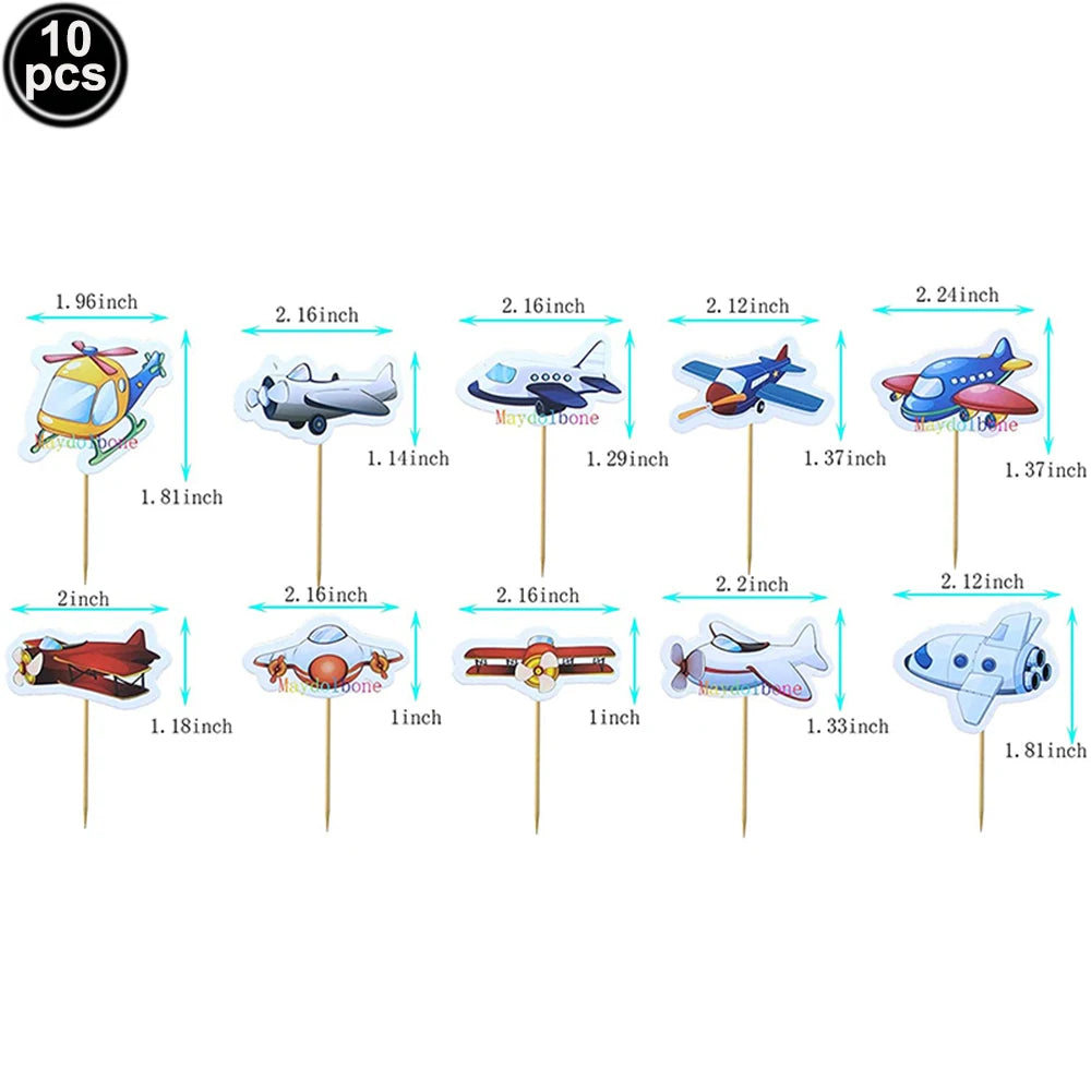 Fighter Plates Airplane Birthday Party Decor Plane Plates Blue Sky Plates Two Fly Paper Plates Napkins Party Supplies for Boys