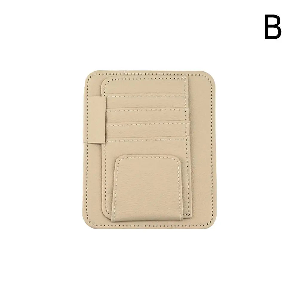Car Sun Visor Organizer Multi-Pocket Business Card Storage Management Sunglasses Holder Visor Accessories Auto Interior