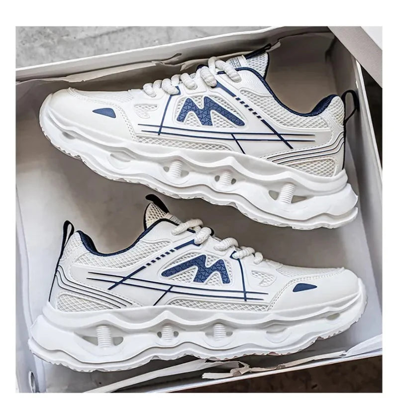 Running Shoes Men  Breathable Flat Comfortable Non-Slip Soft Platform Casual Sports Shoes Mesh Trendy Sneakers Man