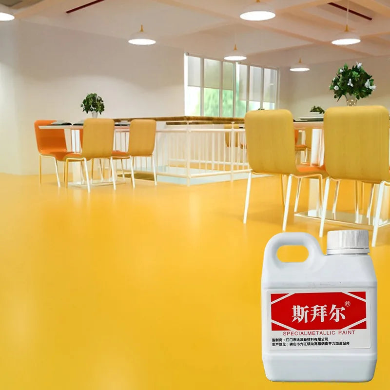 【3-in-1 Epoxy Floor Paint】Indoor Floor Coating - High-Gloss, Waterproof & Wear-Resistant Epoxy Paint for Garage & Living