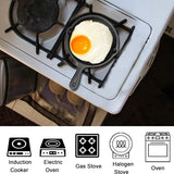 Mini Cast Iron Frying Pan Non-Stick Omelette Pan Portable Small Frying Pan Skillet with Double Drip-Spouts for Stove Oven