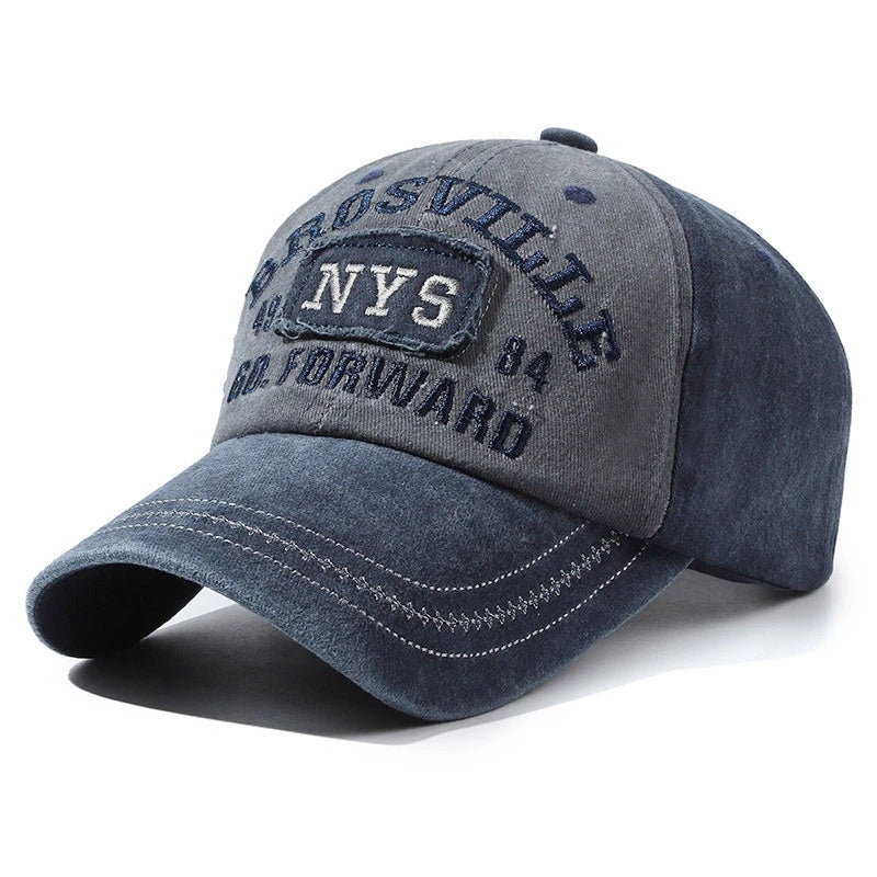 Unisex Washed Cotton Cap Letter Embroidery Baseball Cap For Men Women Streetwear Dad Hats