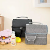 Portable Lunch Bag Waterproof Thermal Insulated Lunch Box Bento Pouch Dinner Insulation Bag Student Thickened Cute Lunch Bag