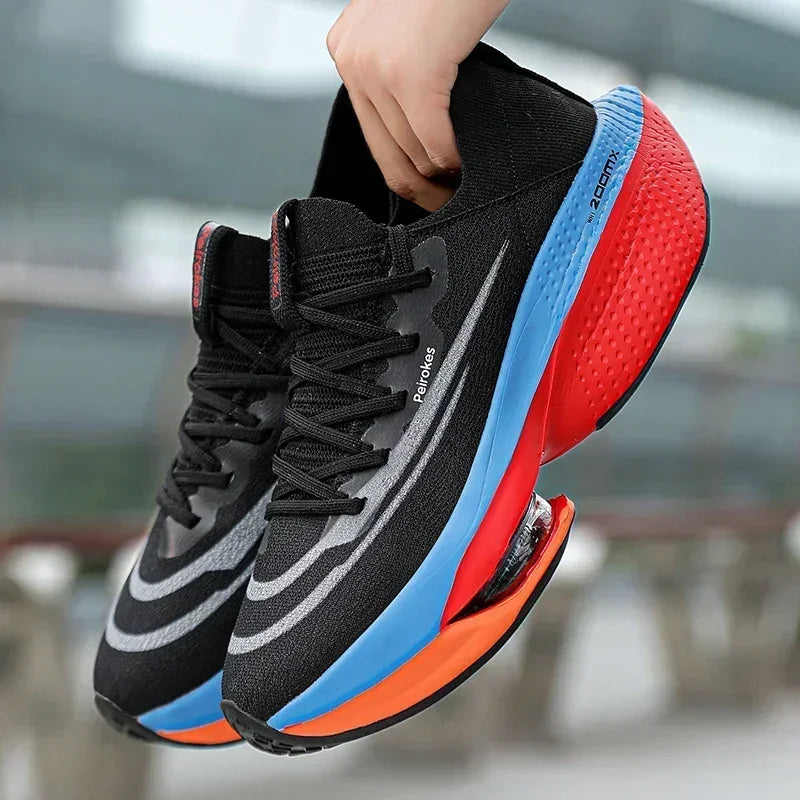 Road Running Shoes, Carbon Board Marathon, Boys' Summer Sports Shoes, Thick Soled Air Cushion, Genuine Running Shoes