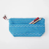 School Supplies Storage Bag with Whimsical Aquatic Art; Creative Large Capacity Cartoon Oceanic Cosmetic Pouch