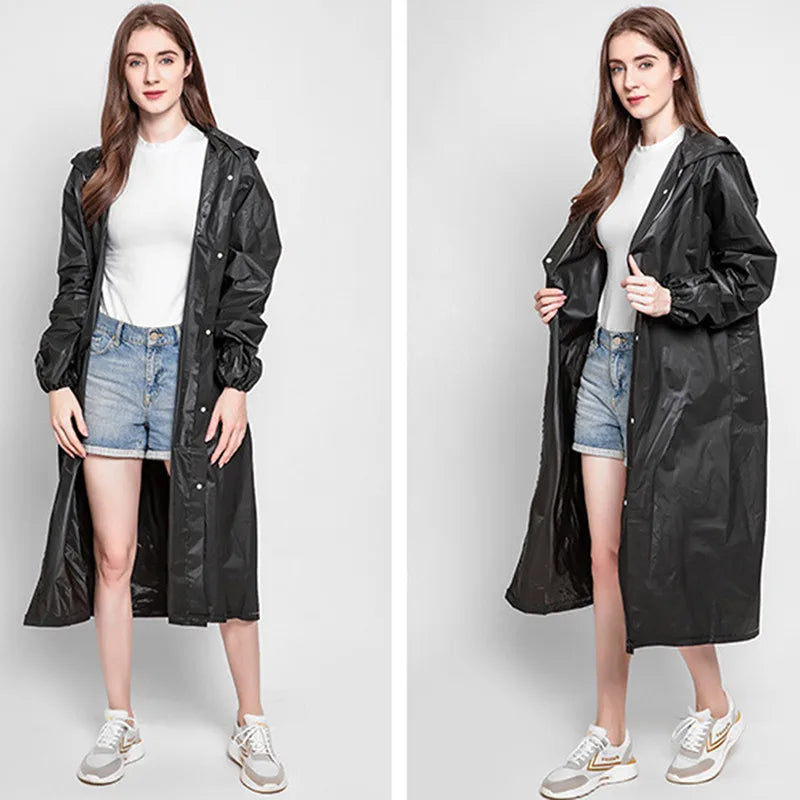 Raincoat Women Men Impermeable Thickened Waterproof Raincoat Tourism Outdoor Hiking Rain Poncho Raincoat Hooded Rain Coat
