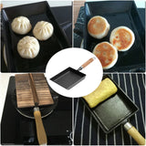 Cast Iron Non Stick Pan Mini Egg Frying Japanese Thickened Pot Non-Stick Tamagoyaki Frying Pan for Home Kitchen Cooking