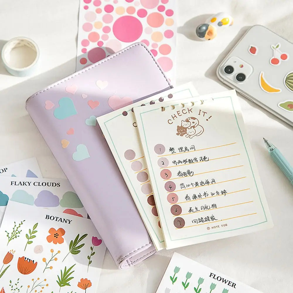 School Supplies Planner Album Self-adhesive Decorative Decals Label Stickers Stationery Stickers Diary Scrapbooking Stickers