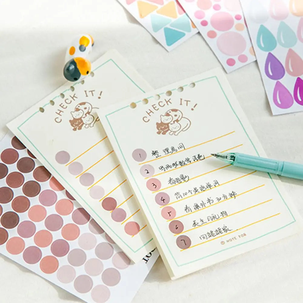 School Supplies Planner Album Self-adhesive Decorative Decals Label Stickers Stationery Stickers Diary Scrapbooking Stickers