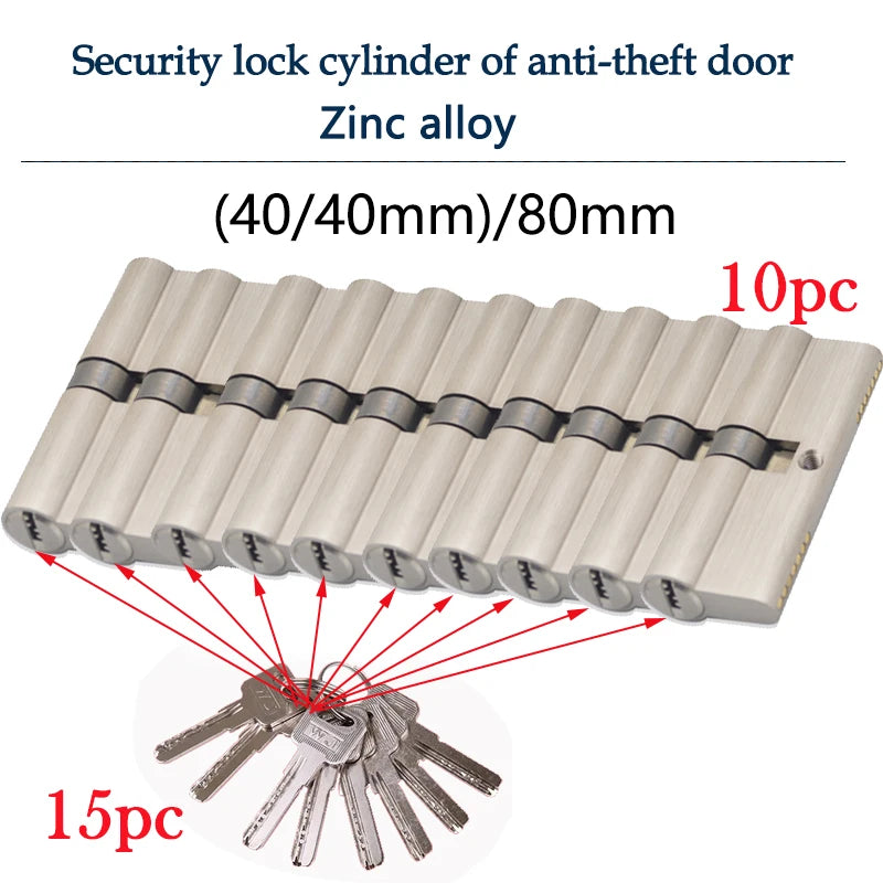 Smart lock door cylinder  locker cylinder door with master key Indoor entrance door lock 60mm 70mm 80mm me key Customize