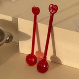 Calla Lily Animals Cartoon Bear Glass Spoon Dessert Spoon Coffee Glass Stir Spoon  Long Handle Spoon Yogurt Spoon