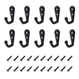 10PCS Retro Wall Hooks Hangers Door Wall Mounted Coat Hooks With Screws Suction Heavy Load Rack For Kitchen Bathroom Accessories