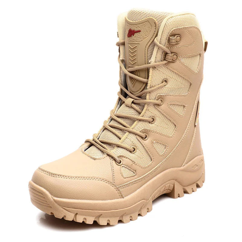 Winter Warm Plush Fur Snow Boots Waterproof Men's Boots Outdoor Non-slip Work Boots Combat Desert Boots Motorcycle Boots