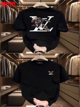Men T Shirt for Women 2025 New Sports Style Summer High-end Feeling Cool and Loose Pure Cotton Heavyweight Clothes Tops Moto