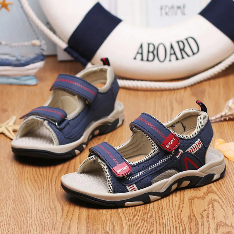 2019 Summer Kids Shoes Brand Closed Toe Toddler Boys Sandals Orthopedic Sport PU Leather Baby Boys Sandals Shoes
