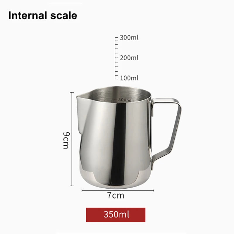 Stainless Steel Milk Frothing Pitcher Espresso Steam Coffee Barista Craft Latte Cappuccino Milk Cream Cup Frothing Jug Pitcher
