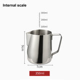 Stainless Steel Milk Frothing Pitcher Espresso Steam Coffee Barista Craft Latte Cappuccino Milk Cream Cup Frothing Jug Pitcher